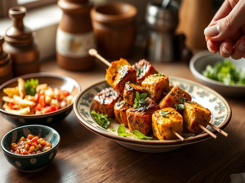 Paneer Tikka Masala Skewers