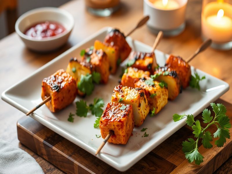 Paneer Tikka Masala Skewers