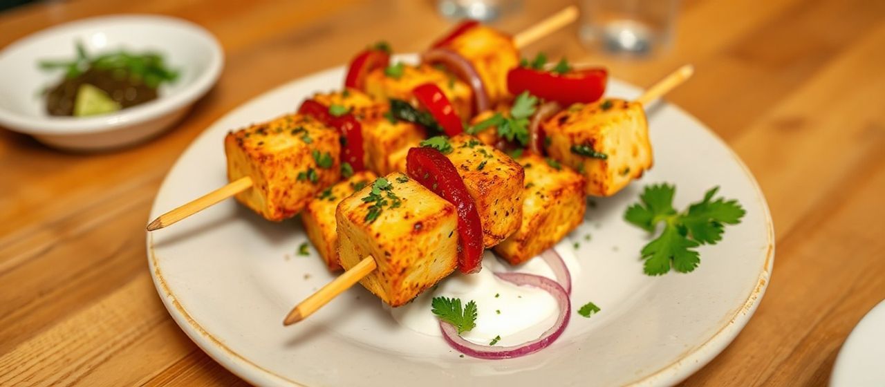 Paneer Tikka Masala Skewers
