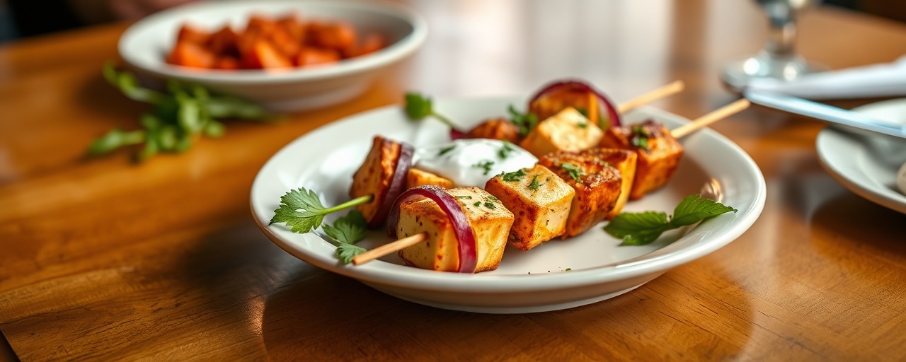 Paneer Tikka Masala Skewers
