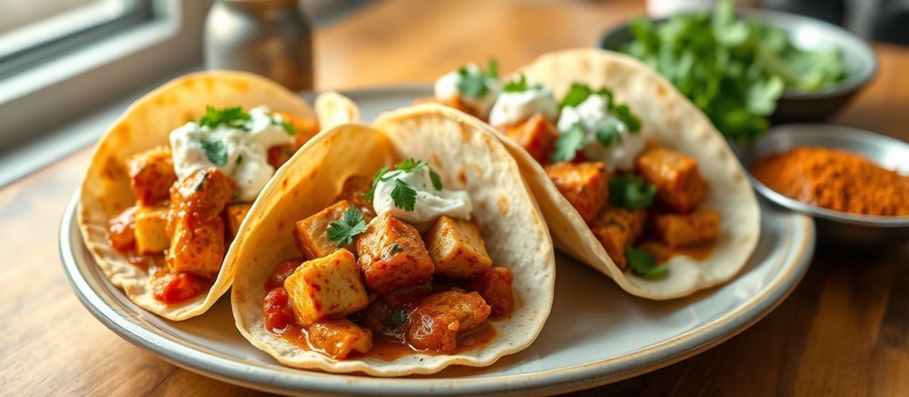 Paneer Tikka Masala Tacos