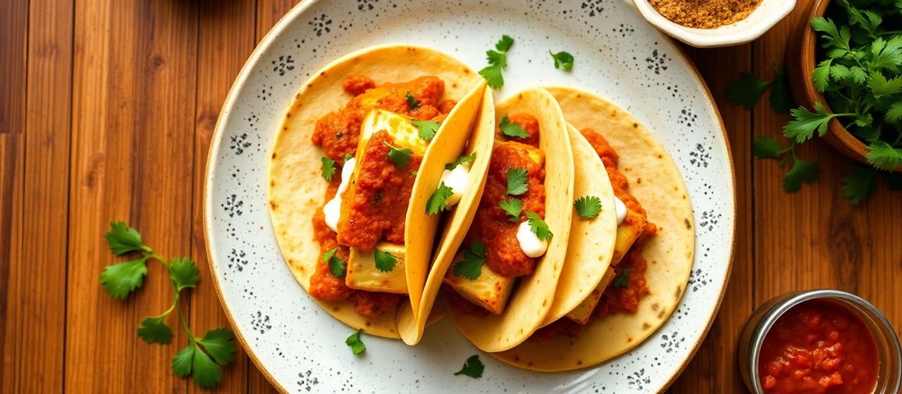 Paneer Tikka Masala Tacos