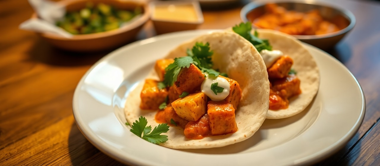 Paneer Tikka Masala Tacos