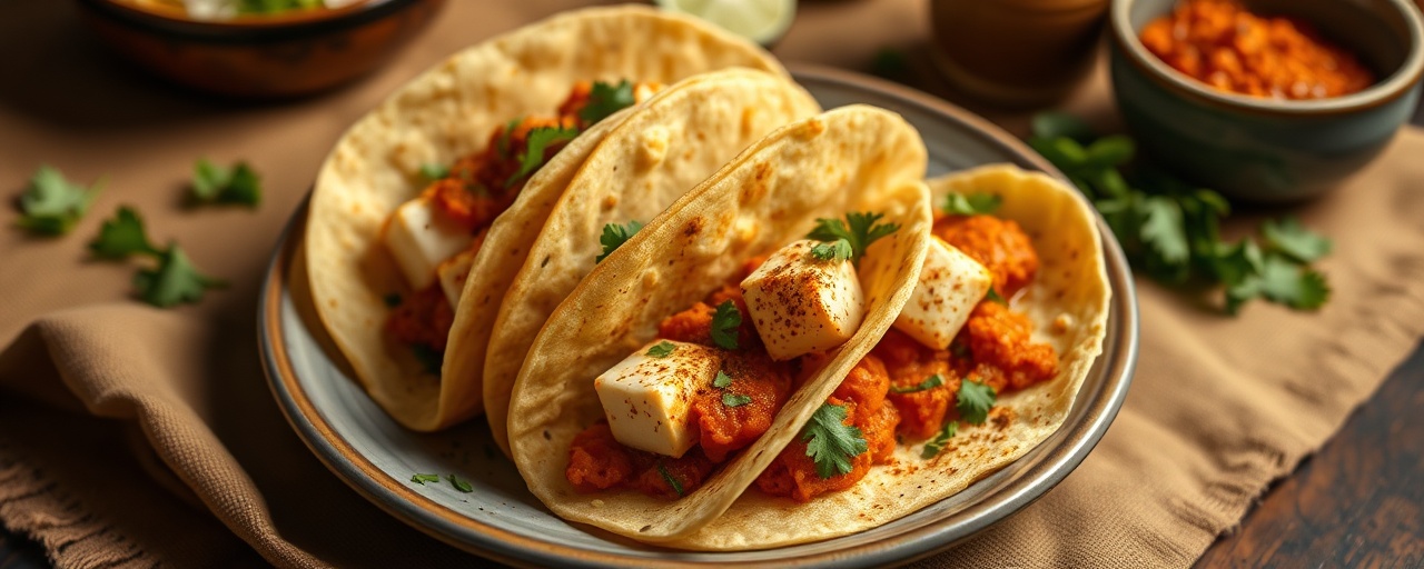 Paneer Tikka Masala Tacos