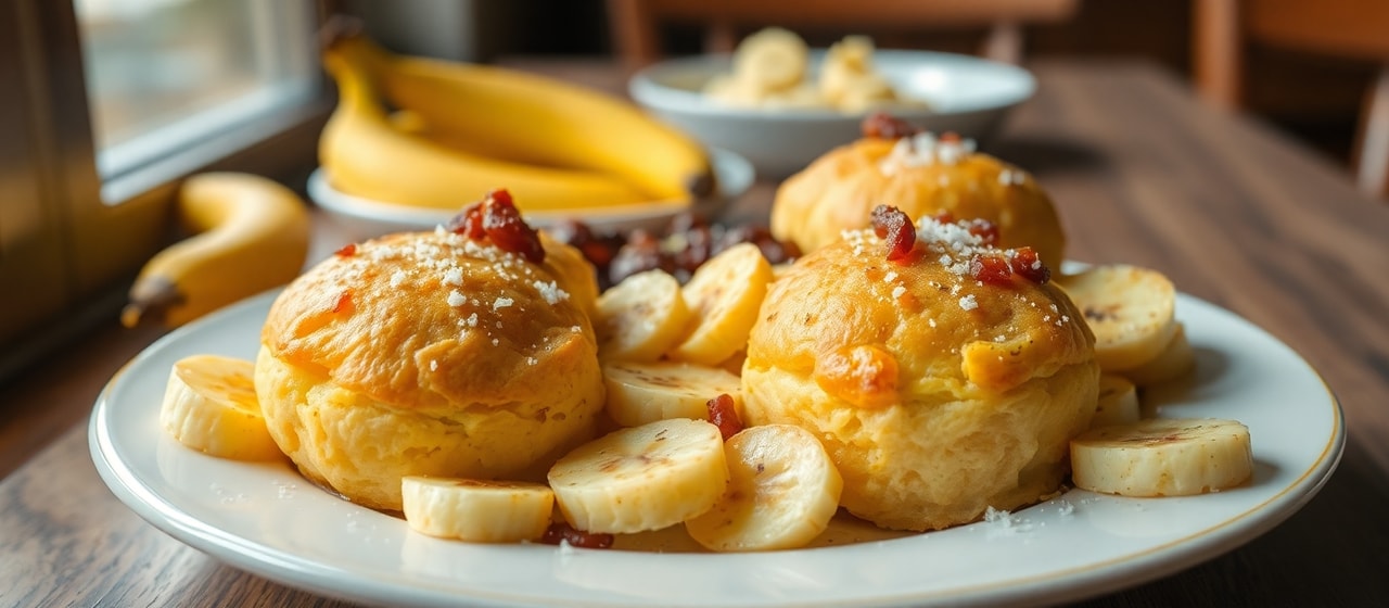 Pataniscas de Banana Pão com Chouriço