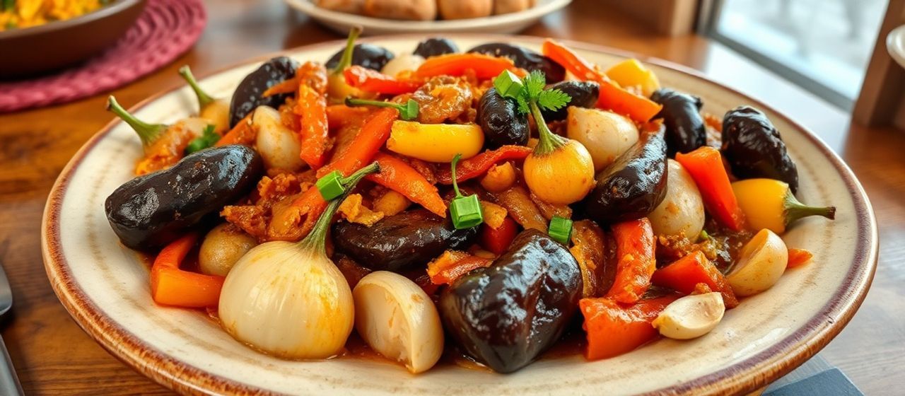 Patlıcan Biber Kavurma (Turkish Eggplant & Pepper Stir-Fry)