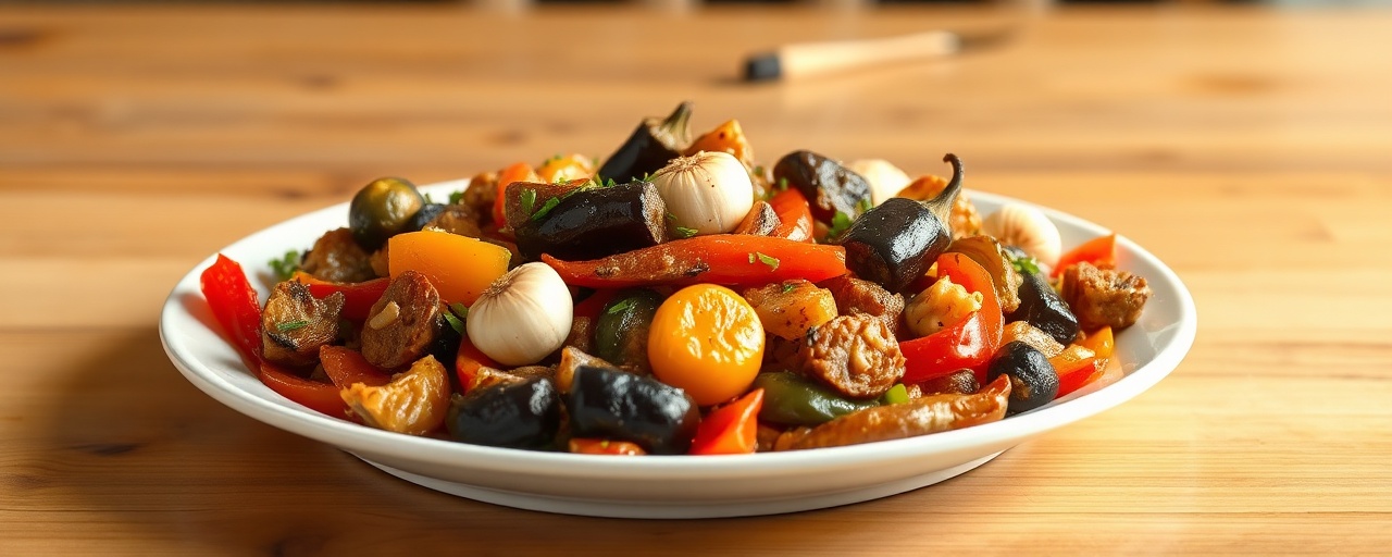 Patlıcan Biber Kavurma (Turkish Eggplant & Pepper Stir-Fry)