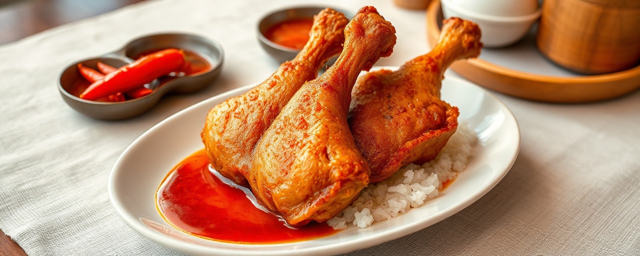 Ped Tod Lard Prik (Crispy Deep-Fried Duck with Sweet Chili Sauce)