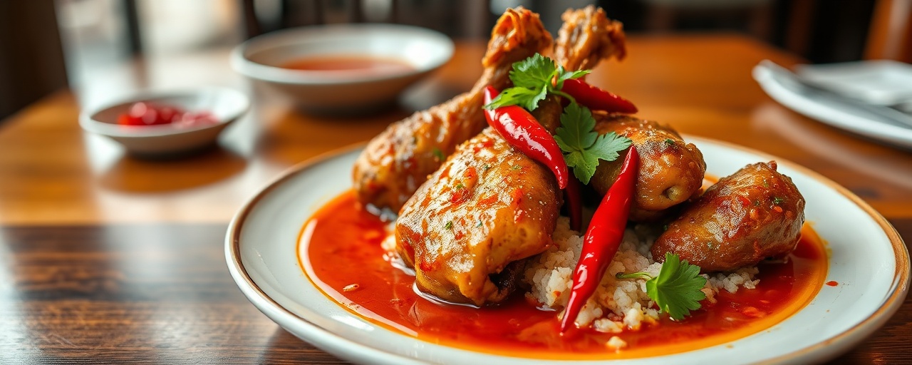 Ped Tod Lard Prik (Crispy Deep-Fried Duck with Sweet Chili Sauce)