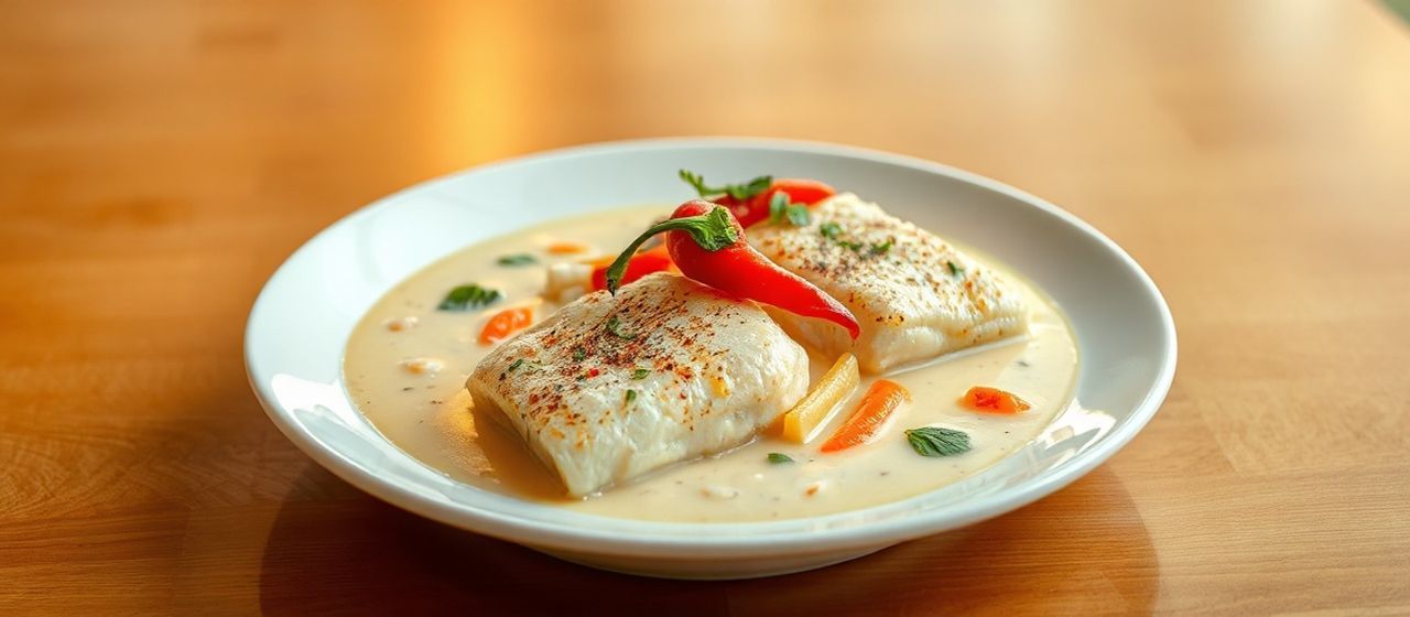 Peixe Sous-Vide com Moqueca de Galanga e Coco