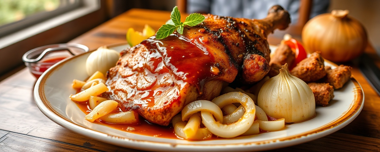 Pernil Lento com Anis Estrelado e Glaze de Goiabada