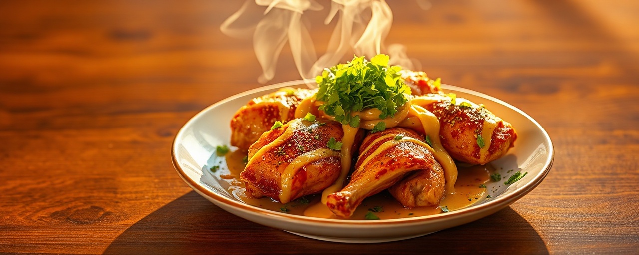 Peruvian Miso-Roasted Chicken with Huacatay-Lime Drizzle