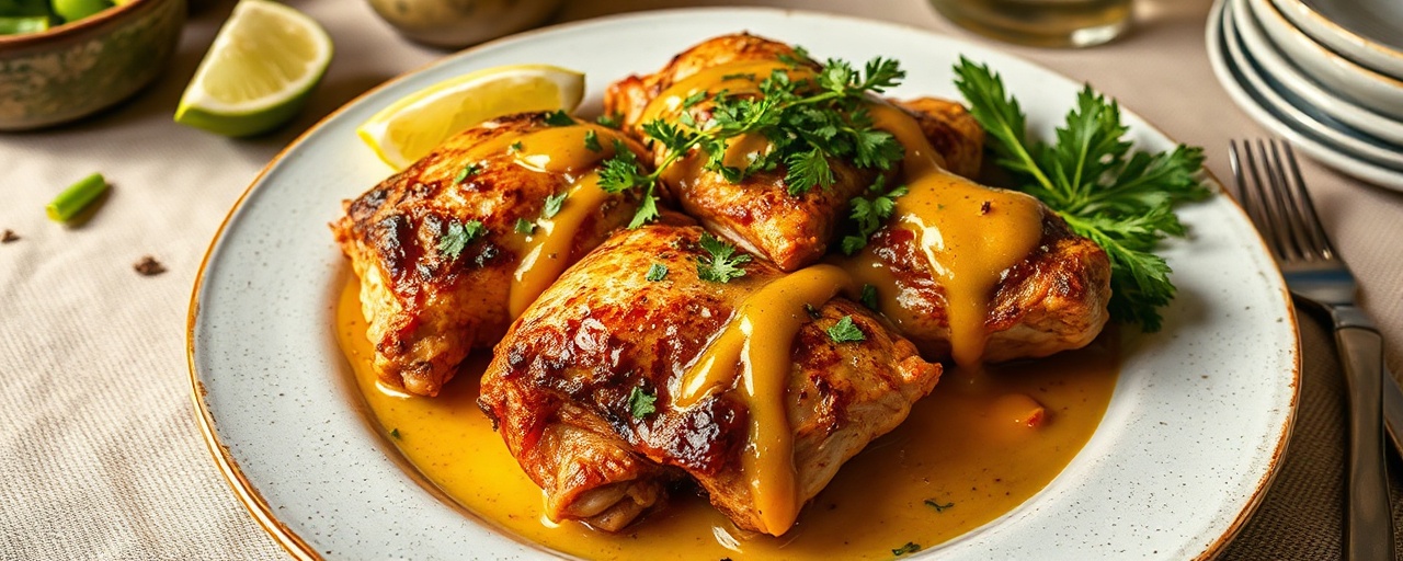 Peruvian Miso-Roasted Chicken with Huacatay-Lime Drizzle