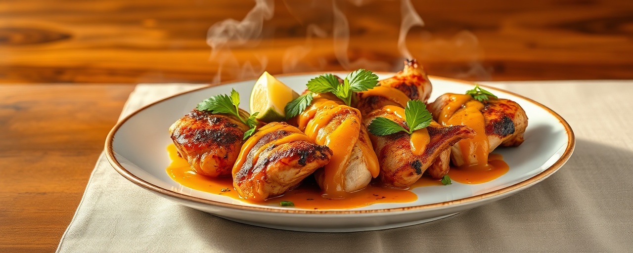 Peruvian Miso-Roasted Chicken with Huacatay-Lime Drizzle