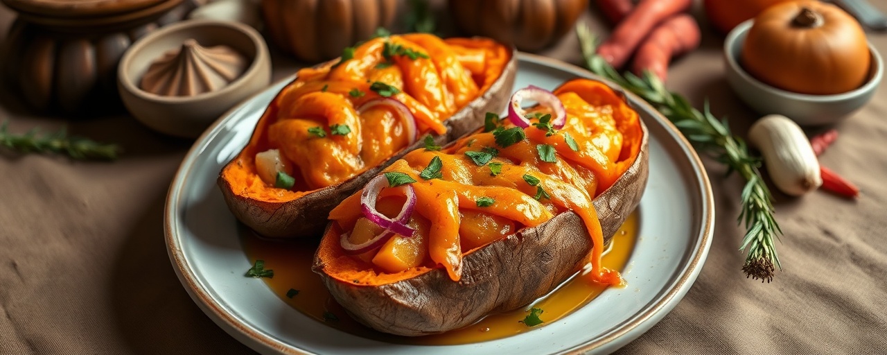 Peruvian Rocoto Relleno Stuffed Sweet Potatoes