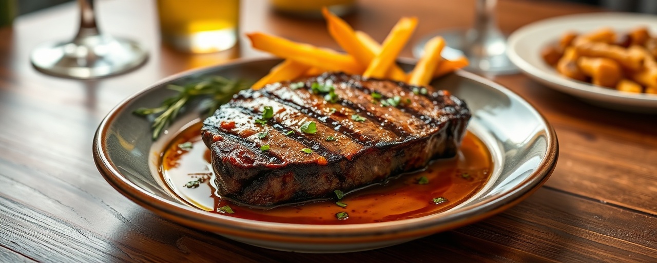 Picanha Grelhada com Glaze de Alho Negro e Cachaça (Roasted Picanha with Black Garlic and Cachaça Glaze)