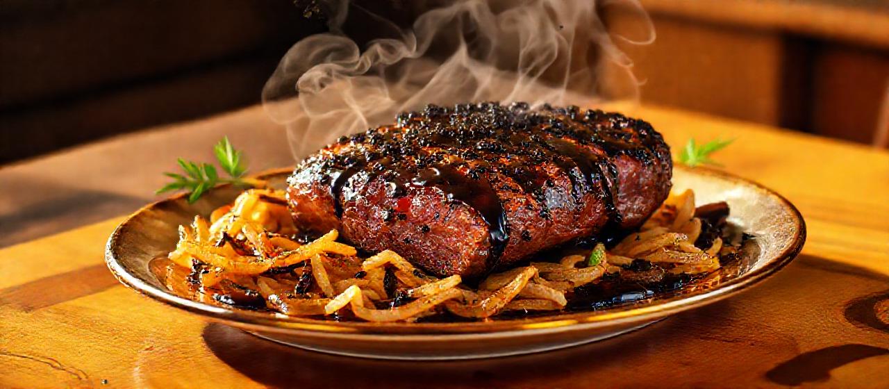 Picanha Grelhada com Glaze de Alho Negro e Cachaça (Roasted Picanha with Black Garlic and Cachaça Glaze)