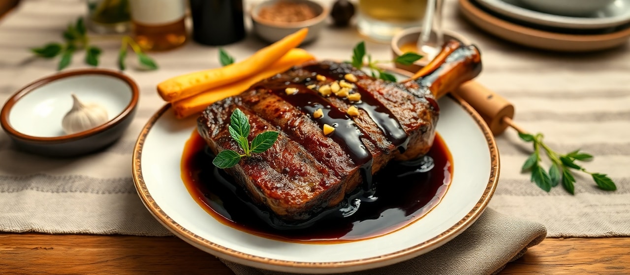 Picanha Grelhada com Glaze de Alho Negro e Cachaça