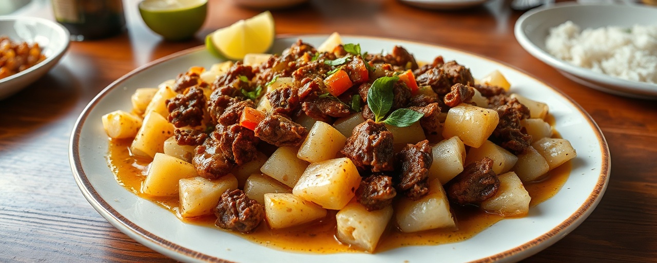 Pirão de Mandioca Fermentado com Carne de Panela Estrelada