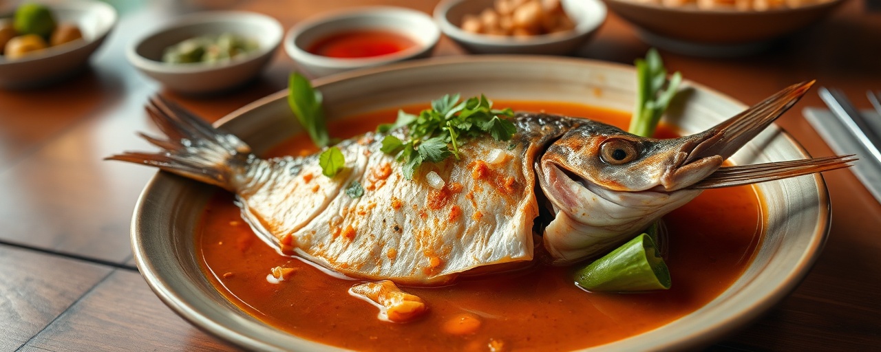Pla Nueng Ma Kham (Steamed Fish with Tamarind)