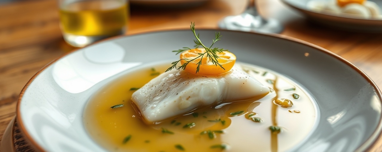 Poached Arctic Char with Preserved Lemon-Dill Broth
