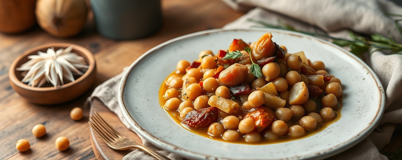 Poached Chickpea and Root Vegetable Stew (Cizrna Dušená s Kořenovou Zeleninou)