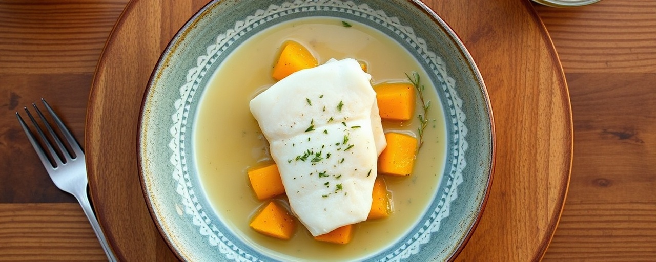 Poached Snapper with Butternut Squash and Coconut-Lime Broth