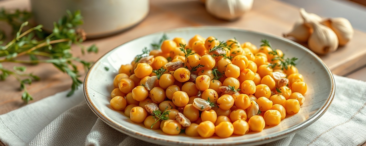 Pois Chiches Poêlés aux Herbes de Provence et Légumes du Soleil