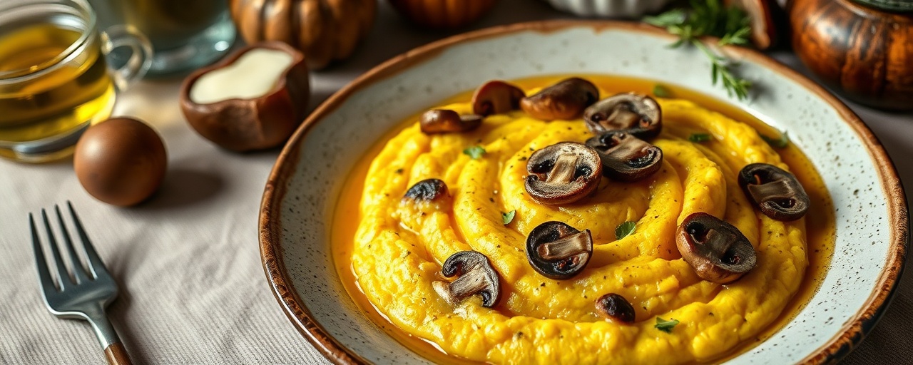Polenta e Funghi Trifolati