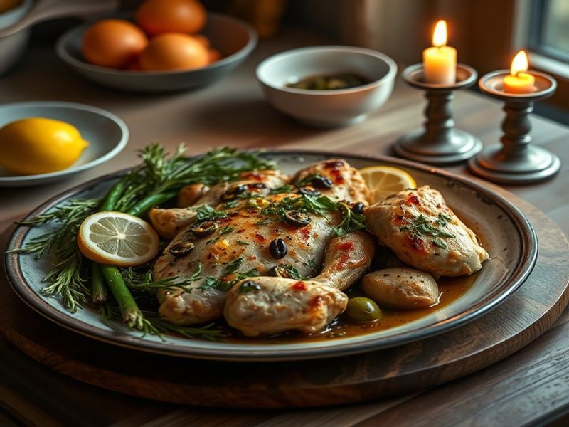 Pollo al Limone con Olive e Capperi