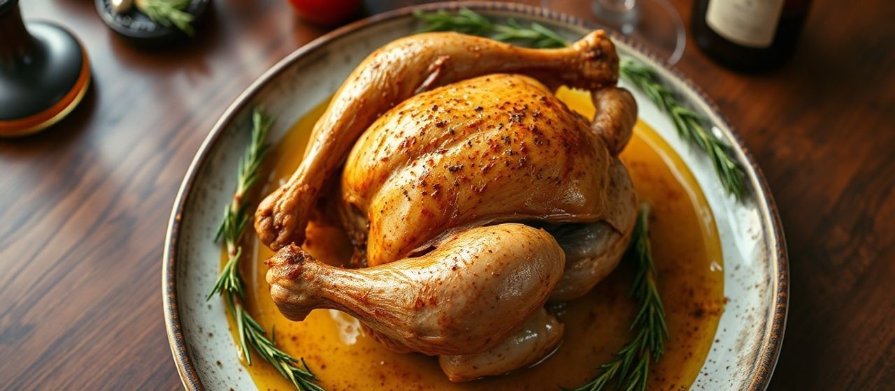 Pollo al Mattone Arrosto al Fuoco con Rub Piccante di Harissa e Rosmarino