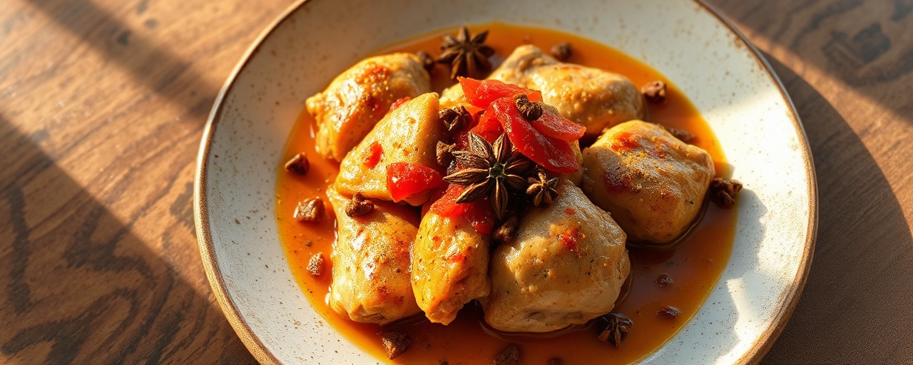 Pollo Anticuchero con Anís Estrellado y Glaseado de Ají Rocoto