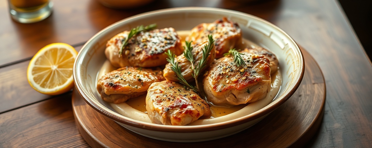 Pollo Arrosto al Tahini e Rosmarino