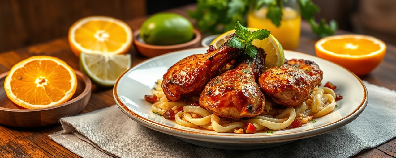 Pollo Asado con Adobo de Cardamomo y Naranja