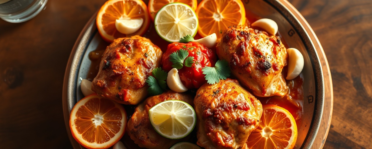Pollo Asado con Anís Estrella y Naranja