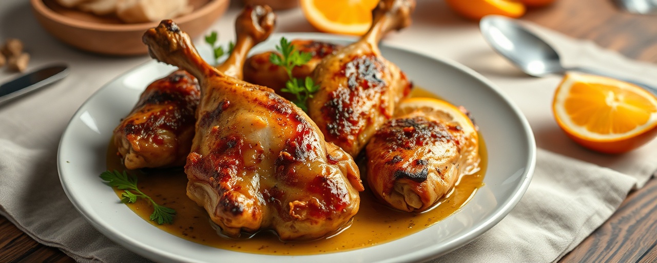 Pollo Asado con Naranja y Cardamomo