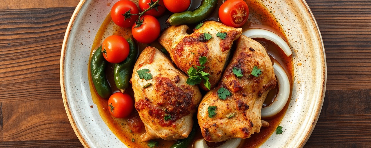 Pollo Asado con Salsa de Cardamomo y Poblano