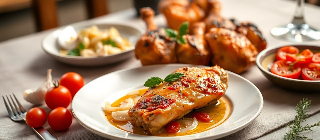 Pollo Brasato al Sommacco e Pomodoro