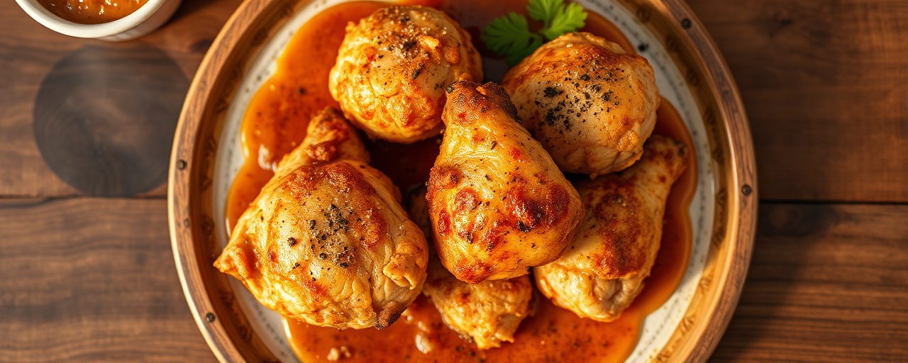 Pollo Frito con Salsa de Tahini y Chipotle