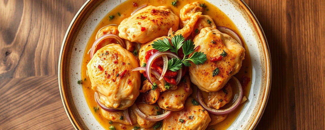 Pollo Piccante Contadino con Verdure Saltate