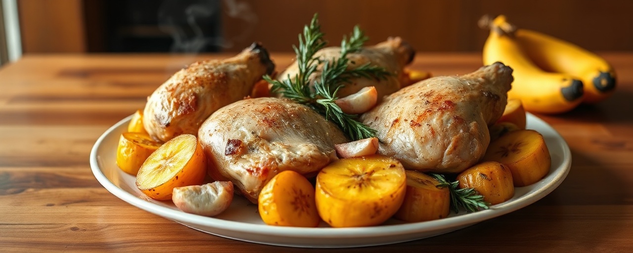 Pollo Rosmarino con Platano Affumicato