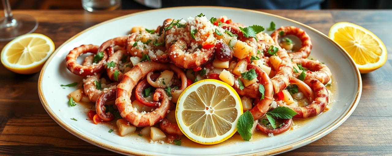 Polpo Salato con Aglio, Peperoncino e Menta