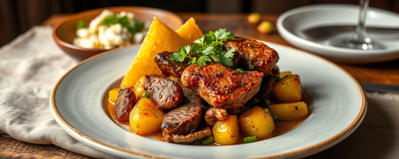 Pork Belly Chicharrones and Carne Molida Papas Rojas, Tandoor-Inspired High-Heat Roast