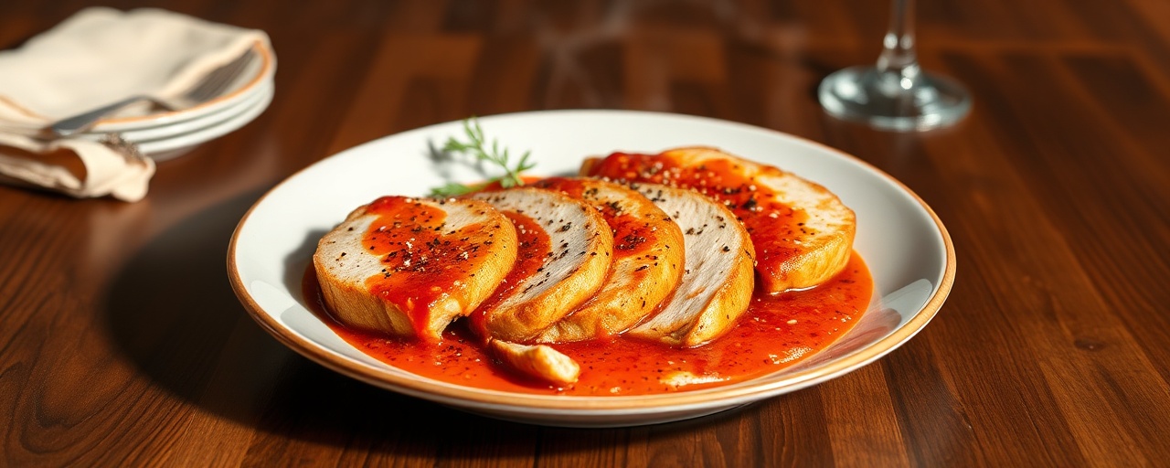 Pork Tenderloin Medallions with Spicy Coconut-Calabrian Sauce