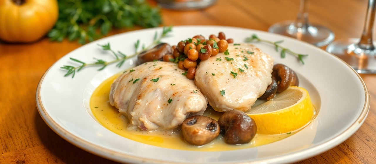 Poulet aux Champignons et Poivrons à la Crème