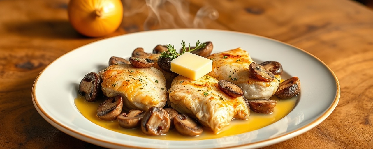 Poulet aux Champignons et Poivrons à la Crème