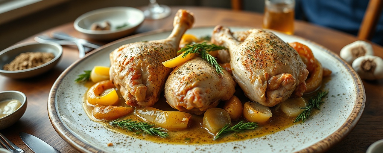 Poulet Mijoté à la Cardamome et au Cidre