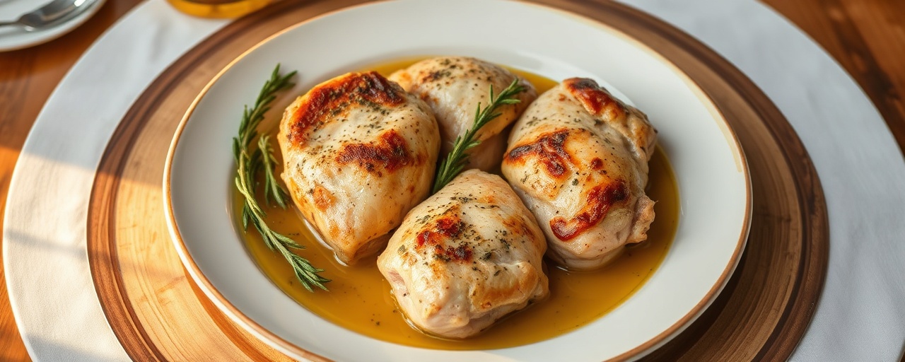 Poulet Provençal au Lait de Coco Rôti
