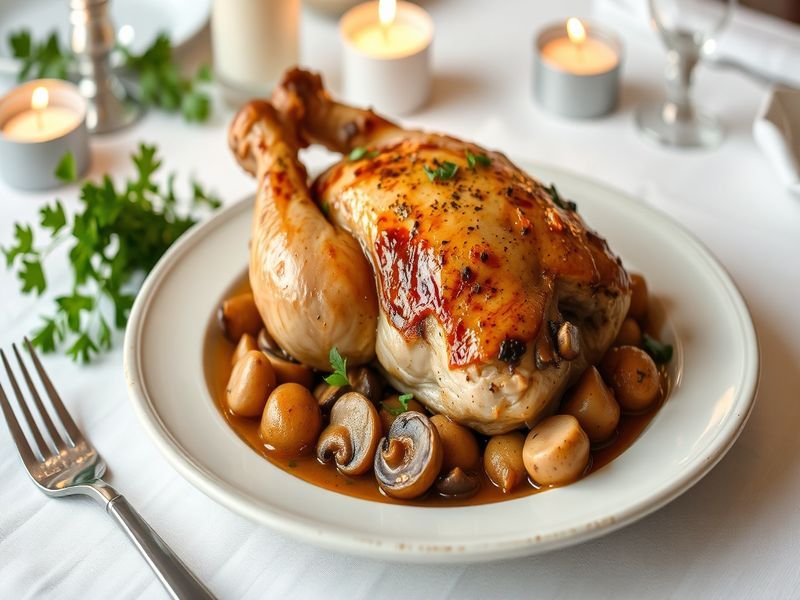 Poulet Provençal aux Champignons et Poivrons