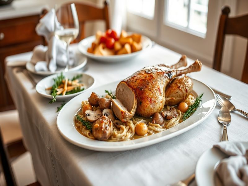Poulet Provençal Crémeux aux Trois Poivrons et Champignons
